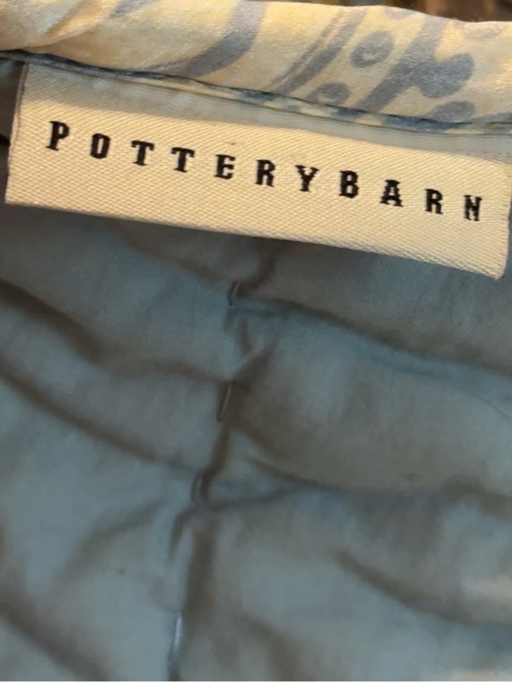 Pottery Barn Branded King Size Bed Quilt with blue colors